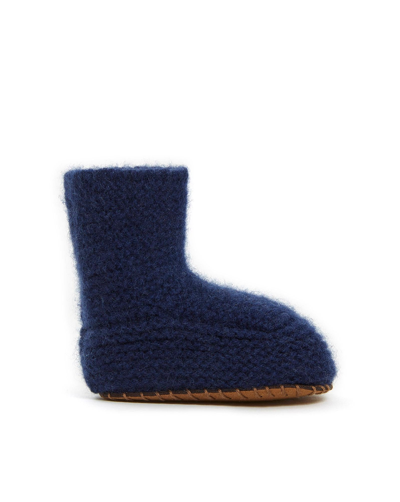 Chausson Bleu Bébé 100% cachemire