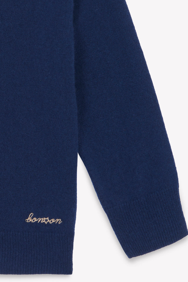 Sweater - Blue 100% Cashmere - Image alternative