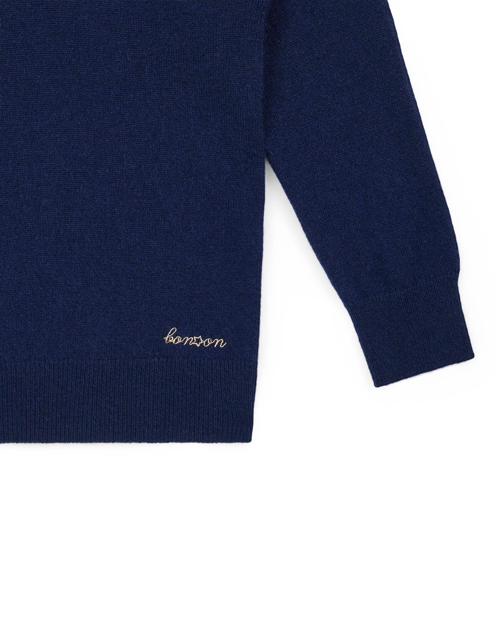 Sweat bleu Femme 100% cachemire