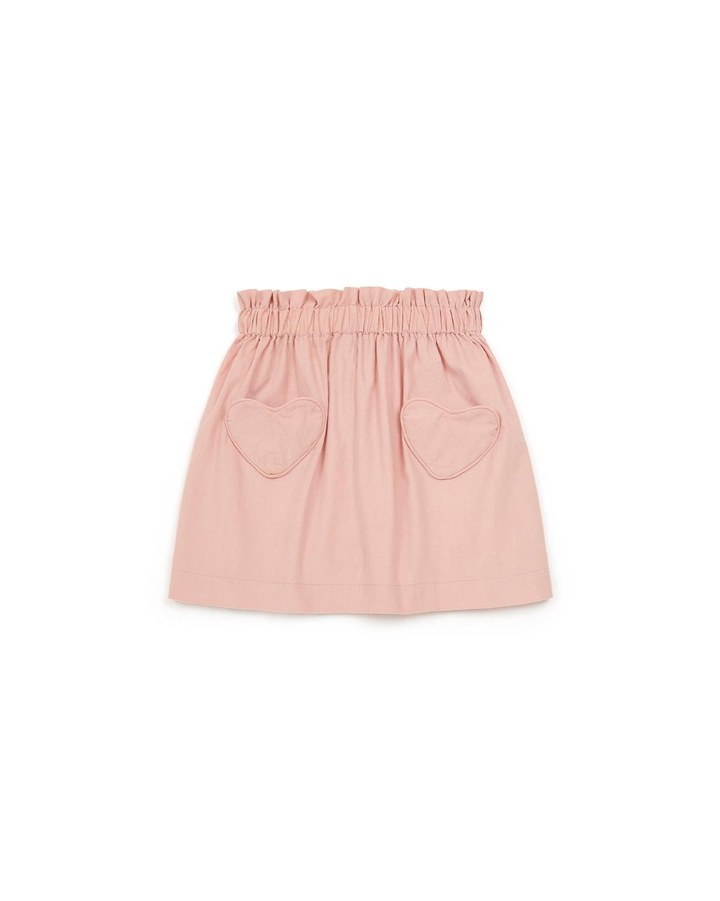 Skirt Pink Heart pockets Girl 100% Cotton Douchka