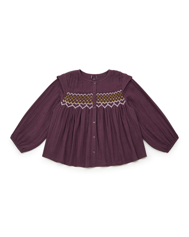 Blouse - SMOCKÉ PLASTRON Girl - Image principale