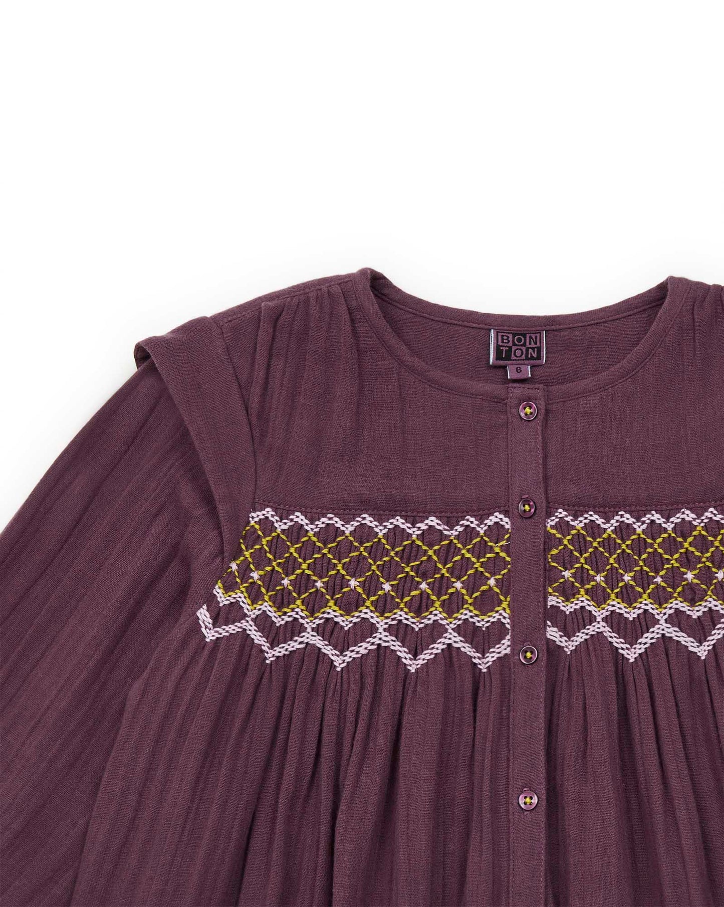 Blouse - plastron smocké fille
