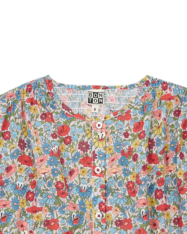 Blouse - Girl 100% cotton character made with Liberty Manufacture - Image alternative