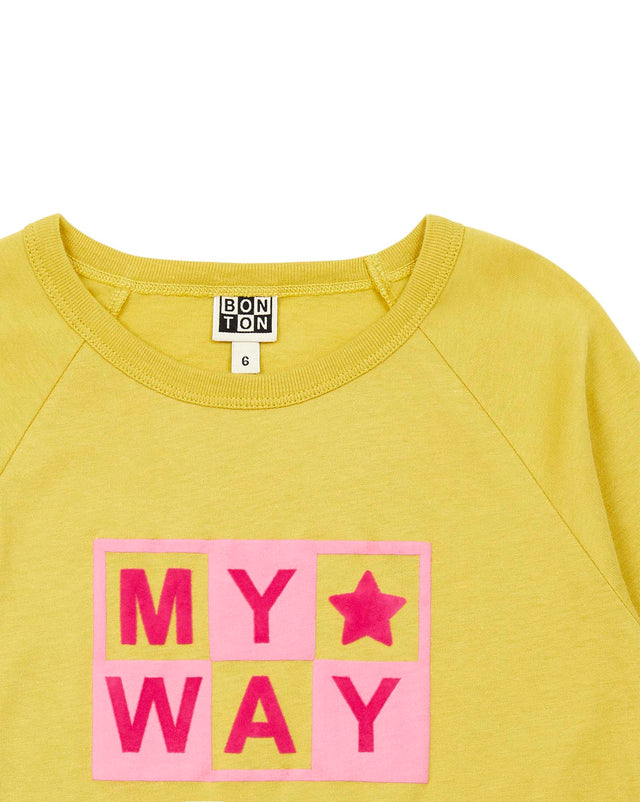 T-shirt - "My Way" fille 100% coton bio - Image alternative