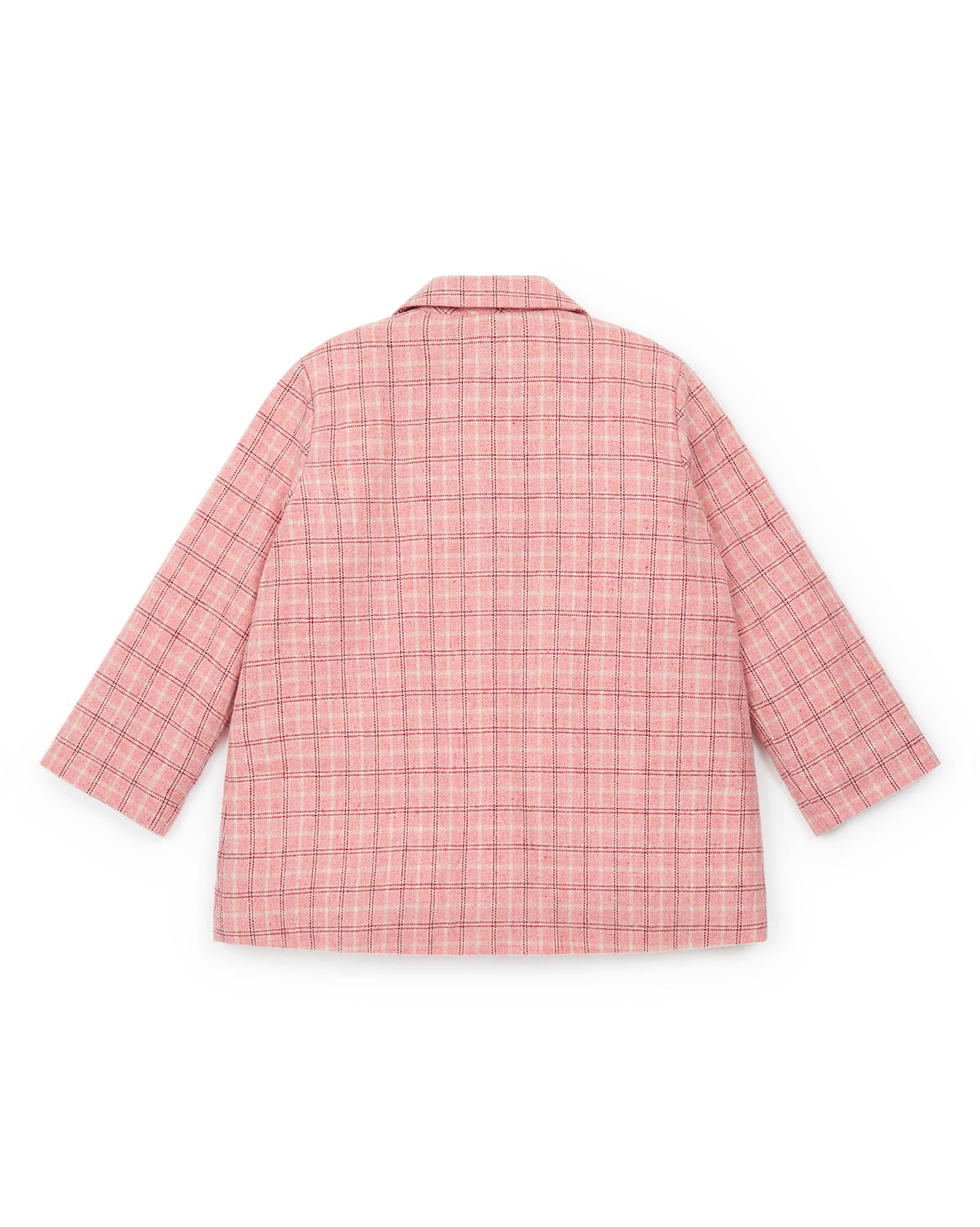 Manteau fille drap de laine carreaux