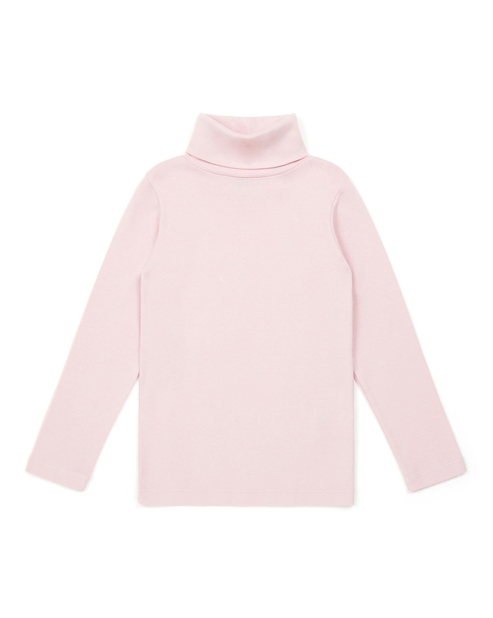 T-shirt col roulé fille manches longues 100% bio