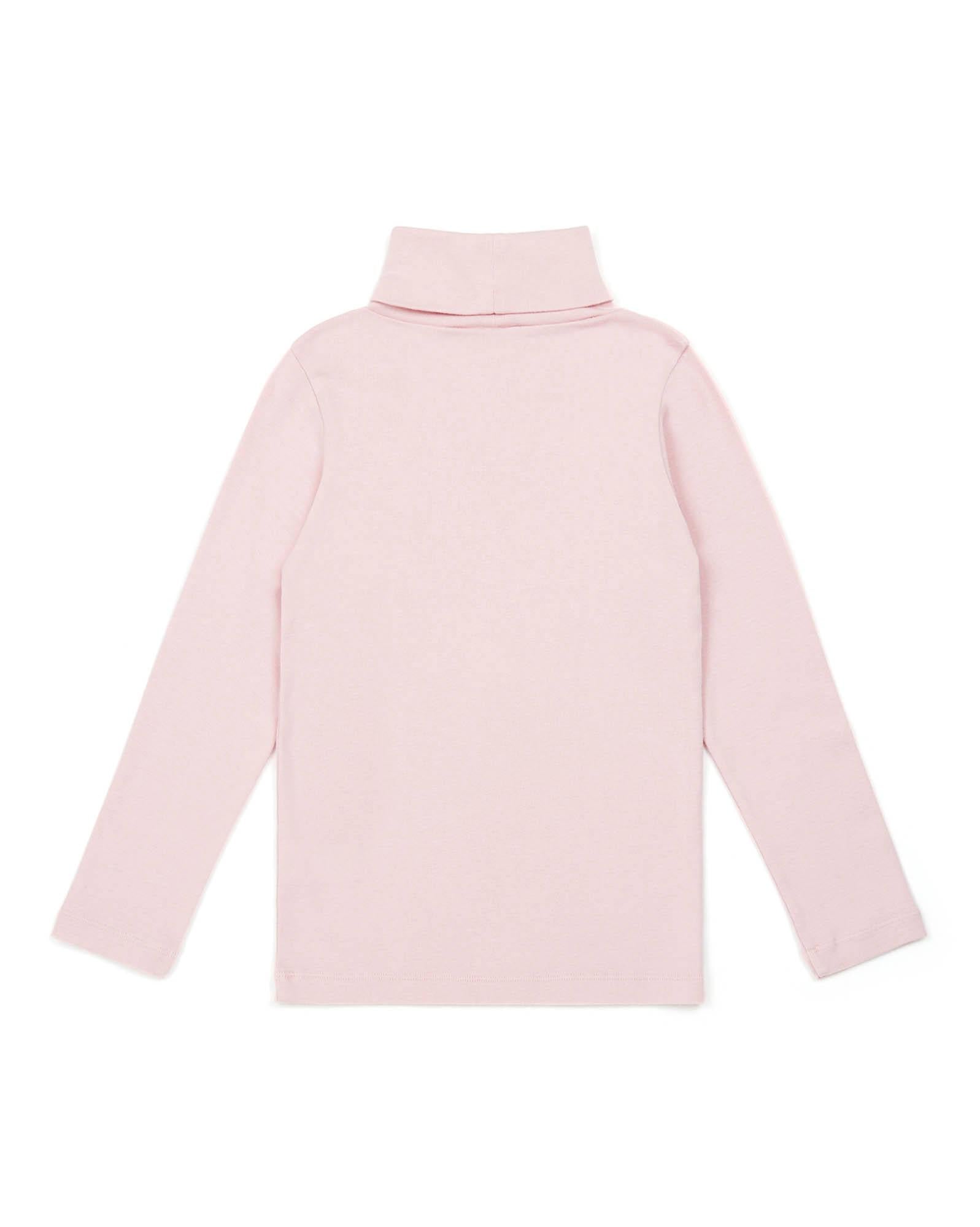 T-shirt col roulé fille manches longues 100% bio