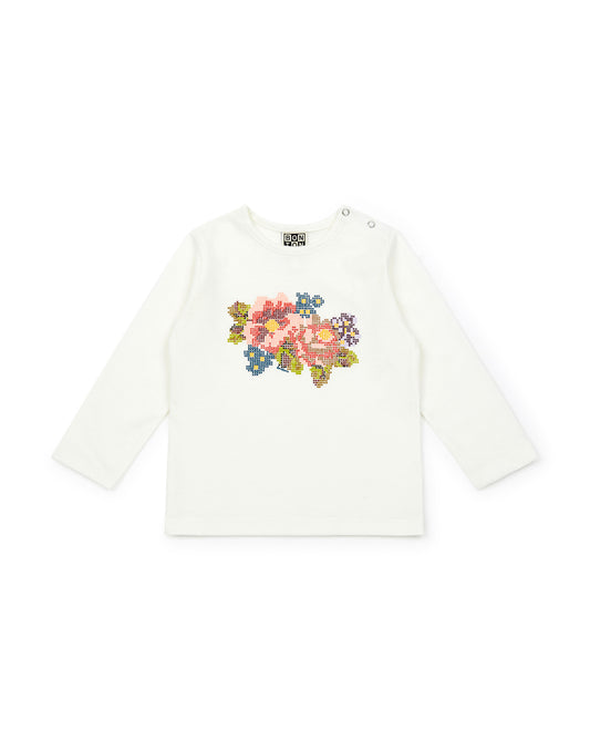 T-shirt à fleurs bébé 100% coton bio