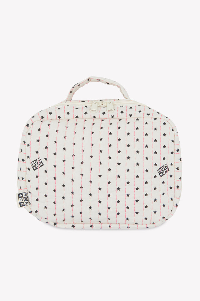 Suitcase - Valica Beige in cotton quilted Print star - Image principale