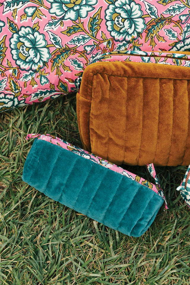 Trousse - Velour petit modèle vert - Image alternative