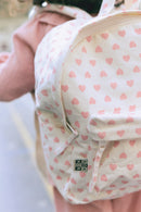 Sac à dos - cœur rose en toile 100% coton