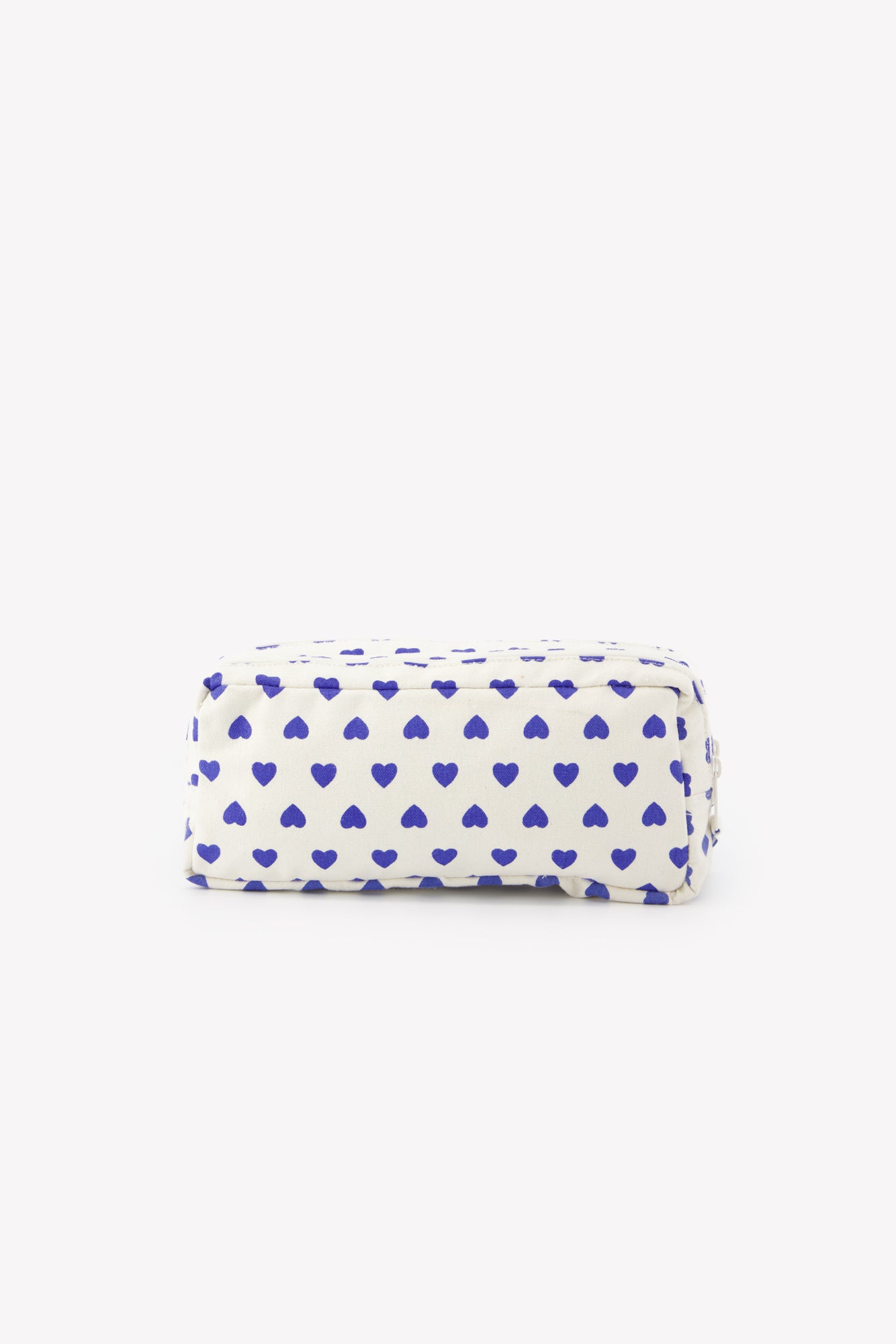 Trousse - cœur bleu en toile 100% coton