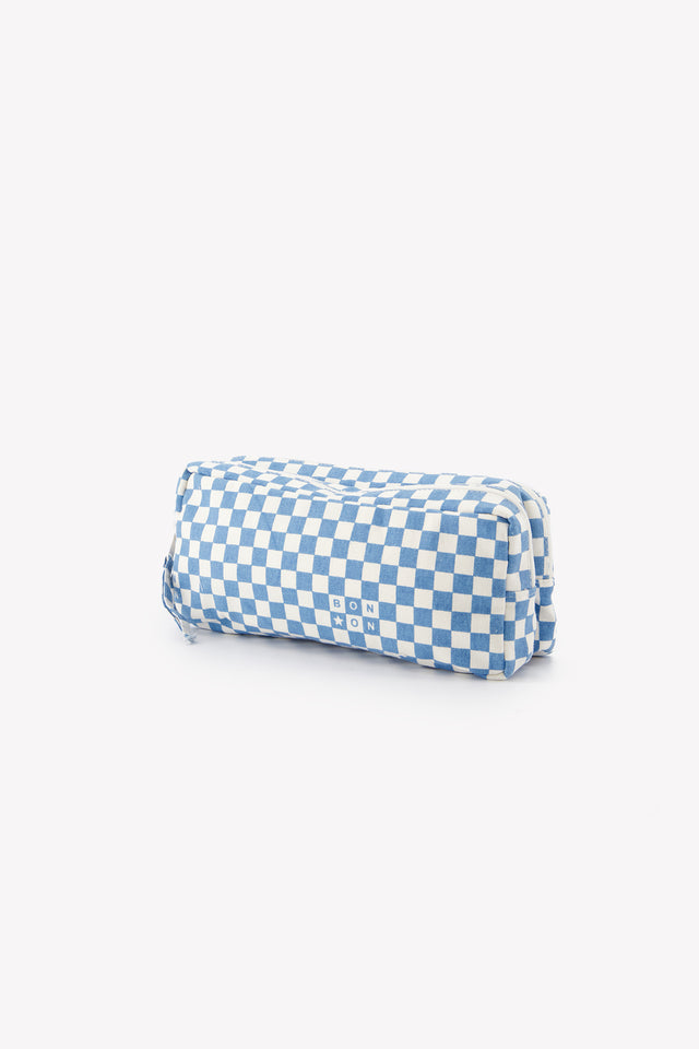 Trousse - Damier bleu - Image alternative