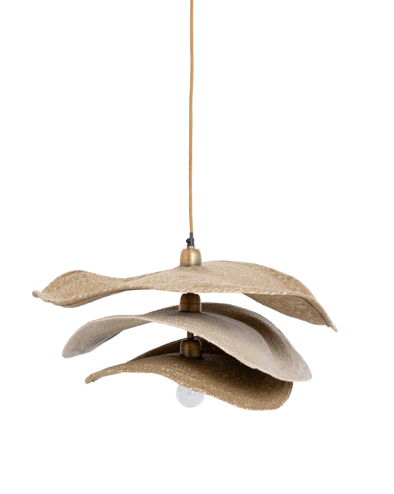 Suspension Triptyque bicolore naturel