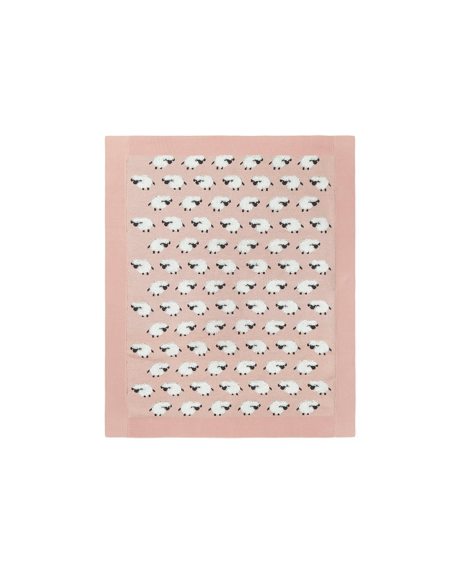 Couverture de naissance rose Bébé en maille jacquard