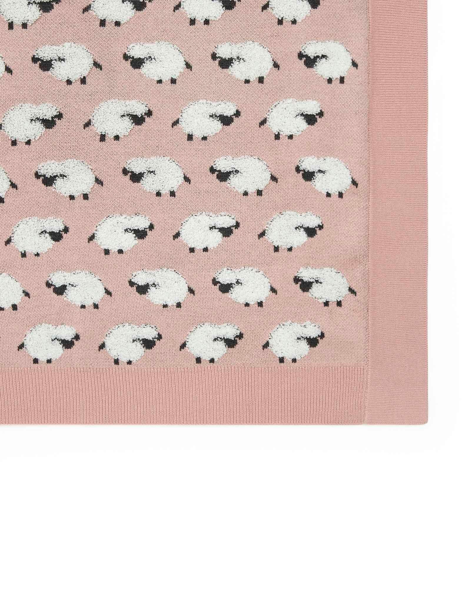 Couverture de naissance rose Bébé en maille jacquard