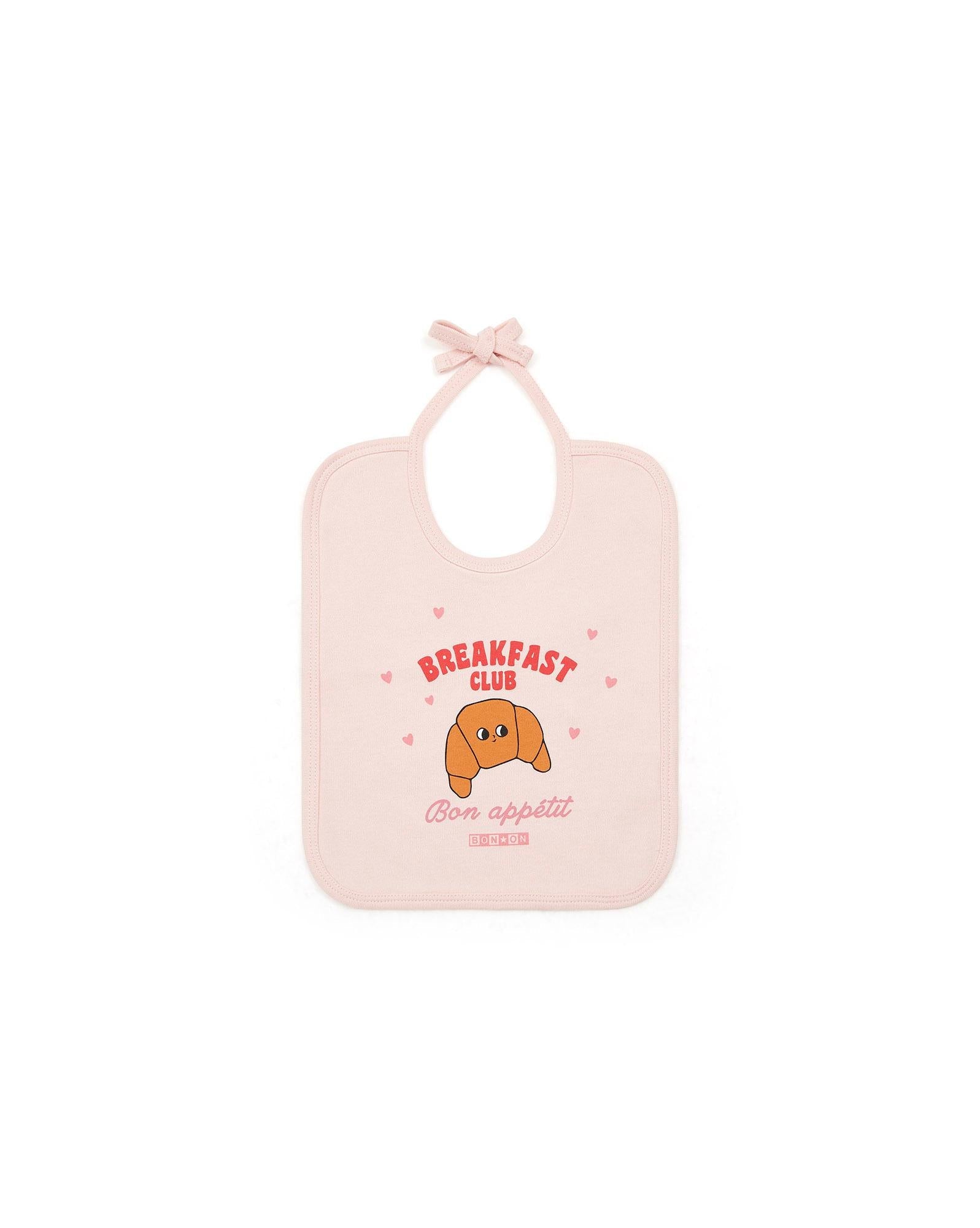 Bavoir rose Bébé coton biologique