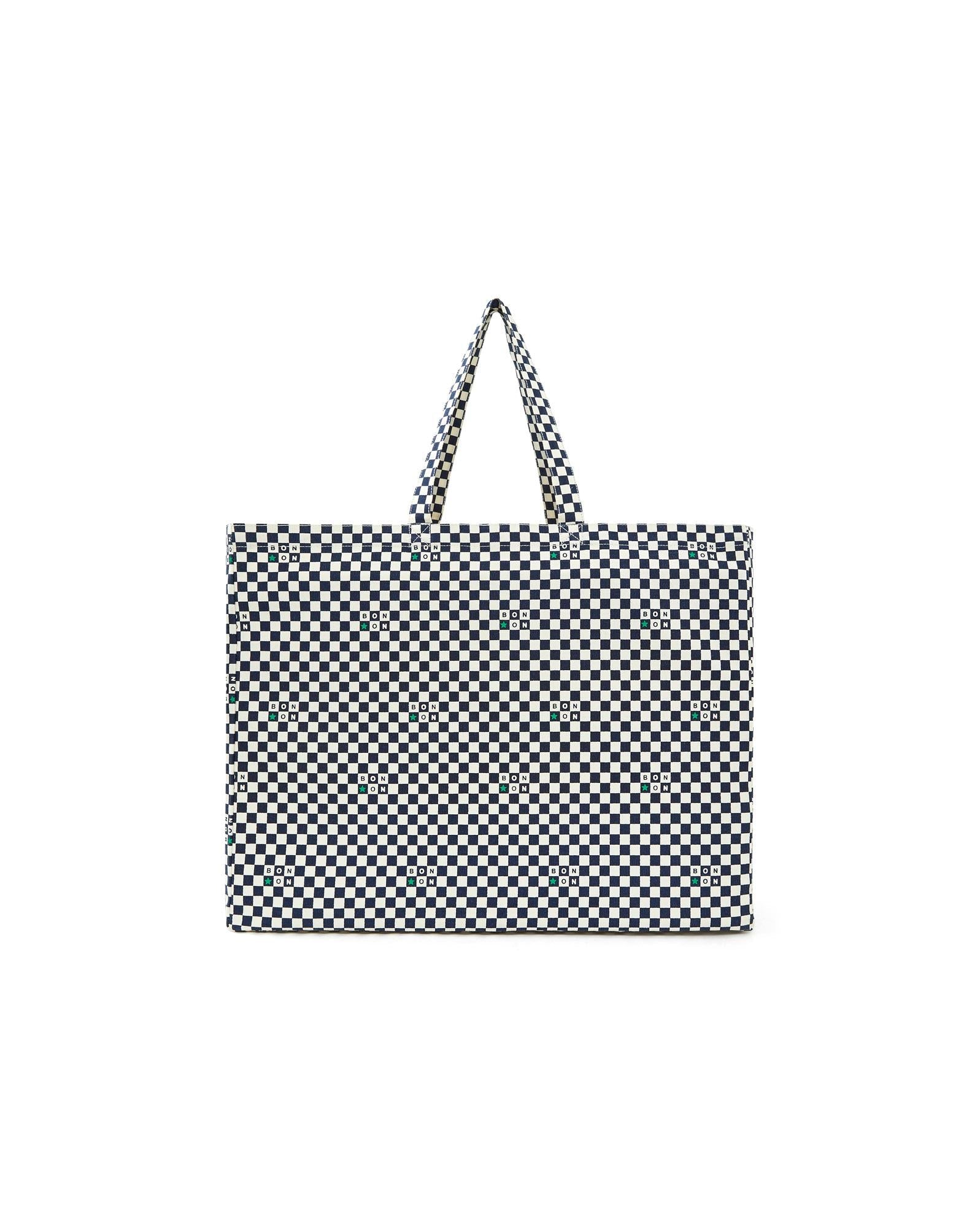 Grand Cabas Jo bleu Damier