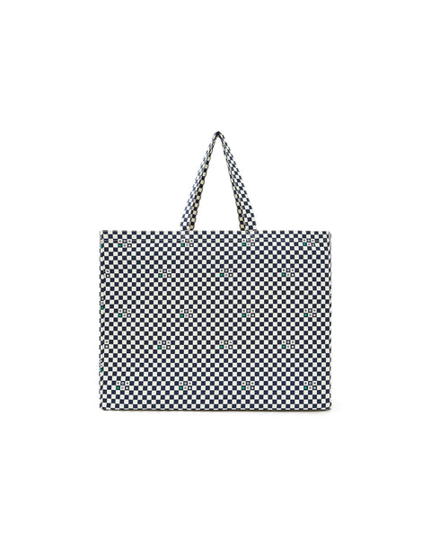 Grand Cabas - Jo bleu Damier - Image principale
