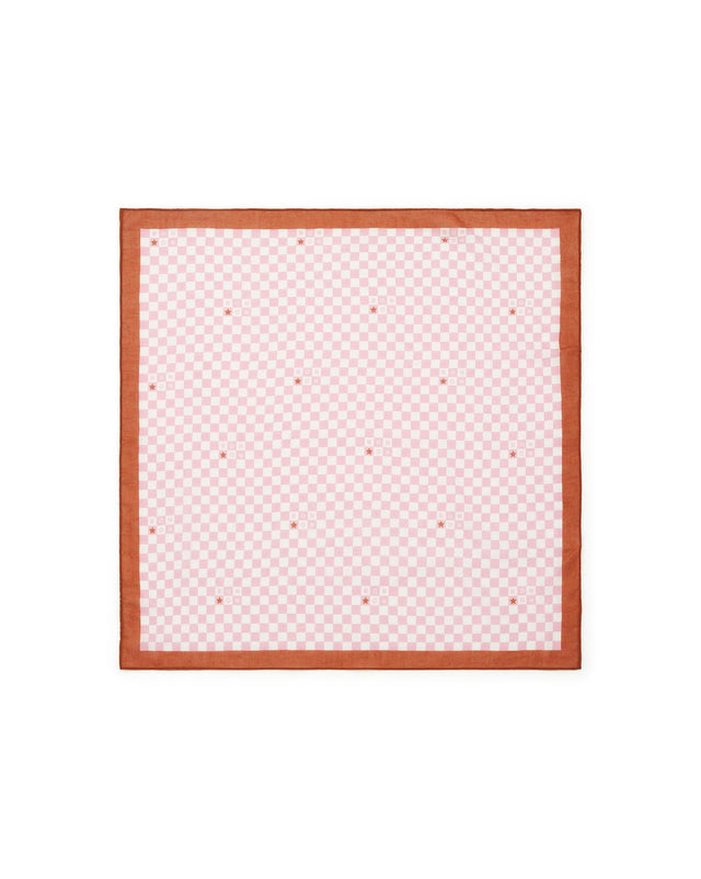 Foulard - rose Damier - Image principale