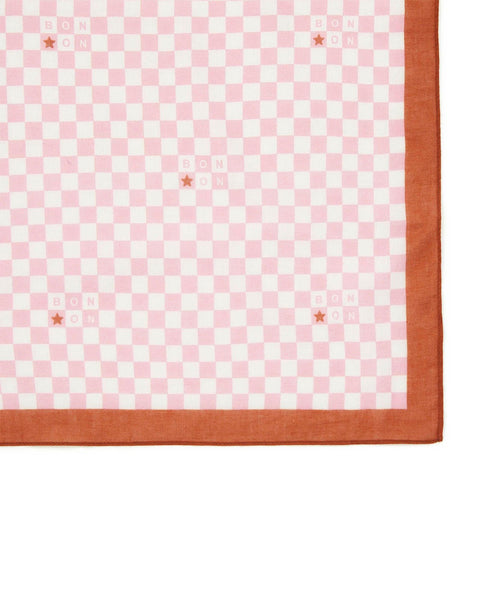 Foulard - rose Damier - Image principale
