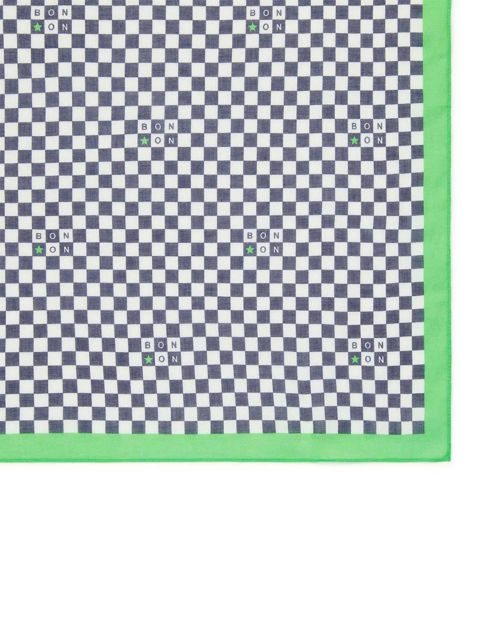 Foulard bleu Damier