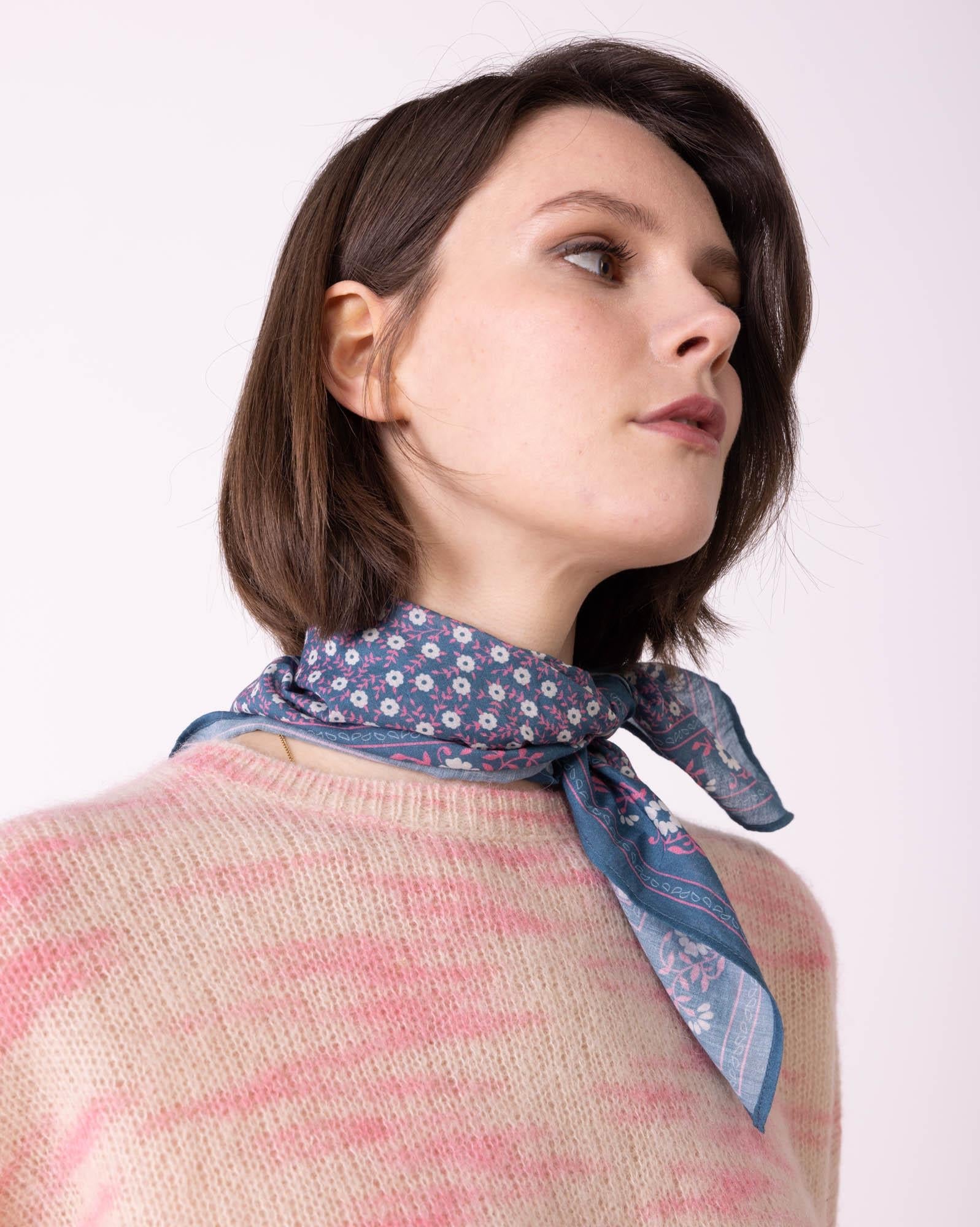 Foulard Foulfleur bleu