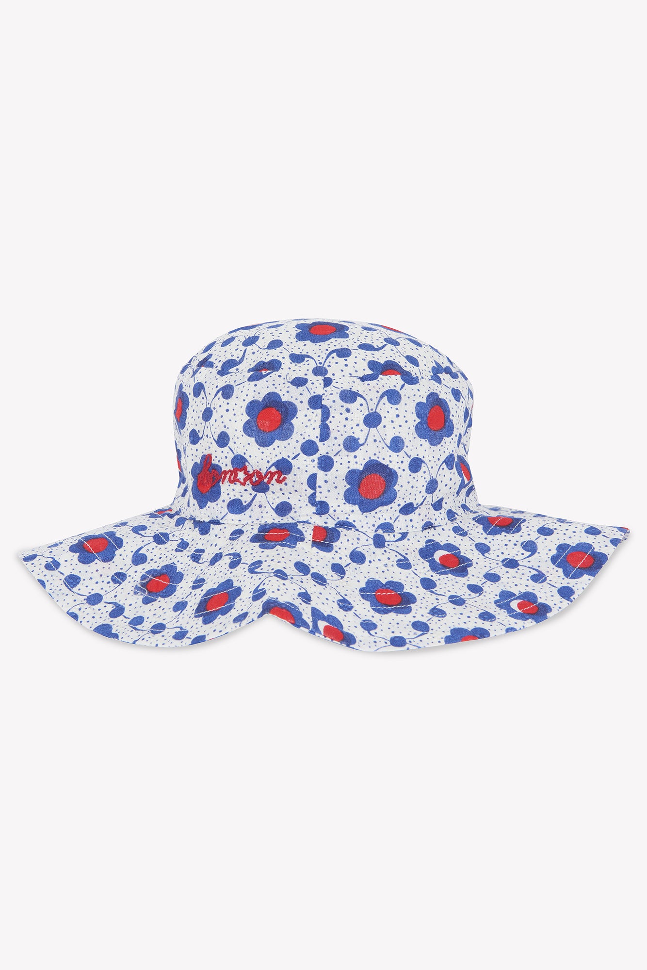 Hat - Etretat Blue cotton sail Print