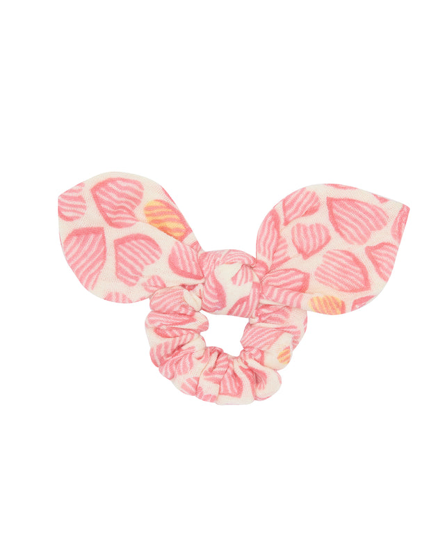 Chouchou - noeud rose gaze de coton - Image alternative