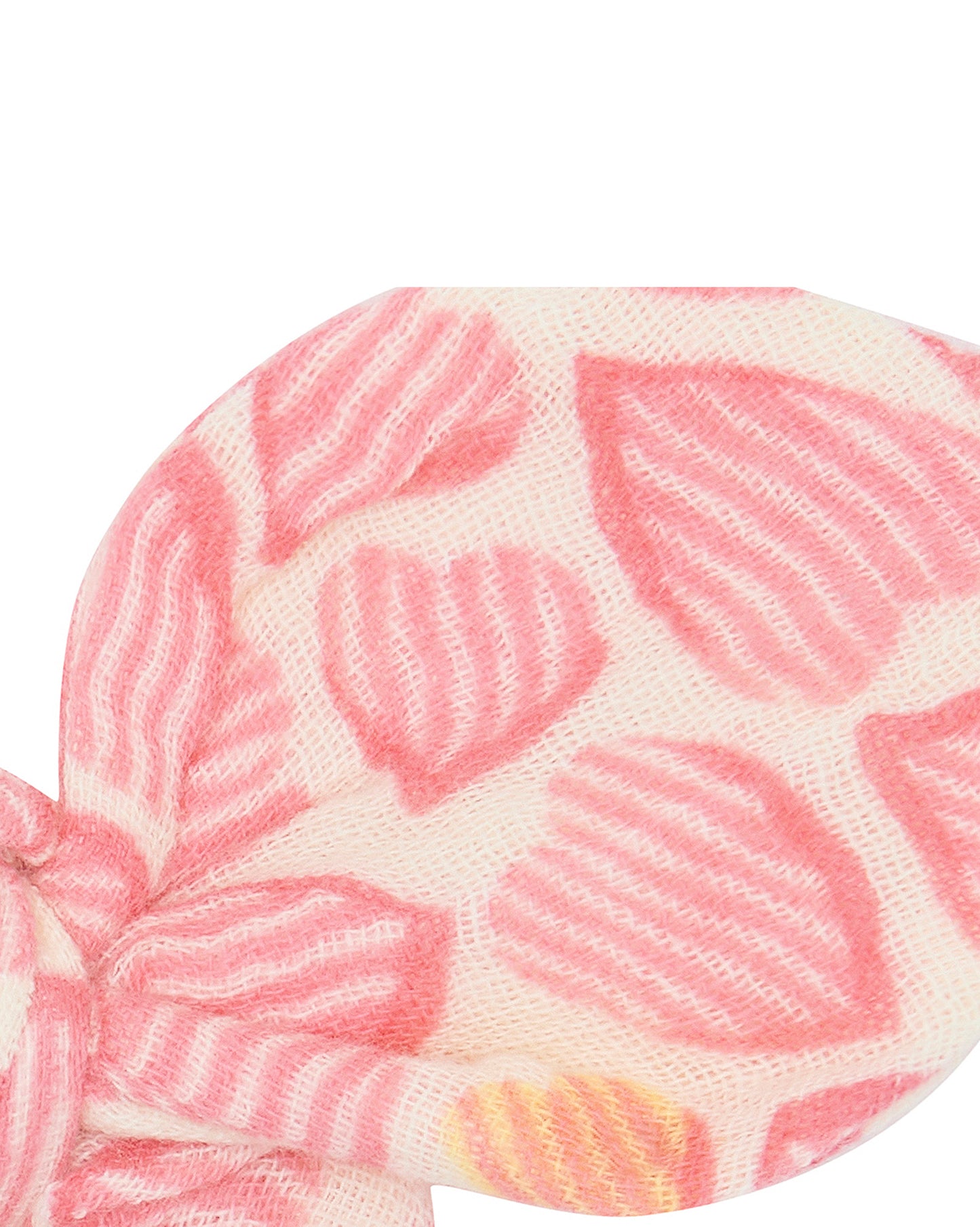 Chouchou - noeud rose gaze de coton