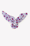 Scrunchie - Long Blue Cotton sail shaped Print Earthenware