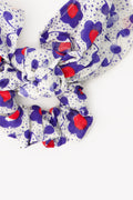 Scrunchie - Long Blue Cotton sail shaped Print Earthenware