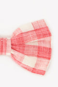 Hair slide  - Red Cotton and Lyocell