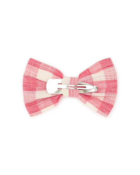 Barrette - rouge coton et lyocell - Image principale