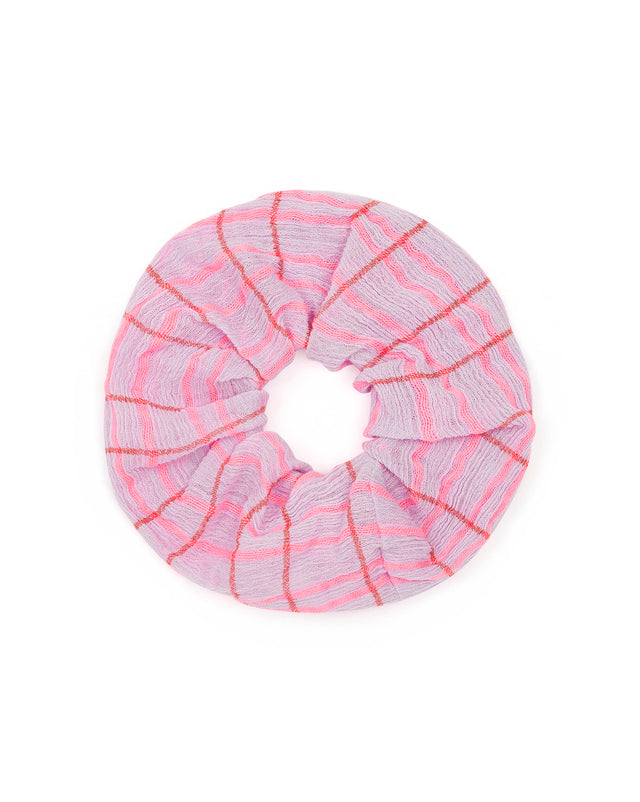 Scrunchie - Purple cotton crepon - Image alternative