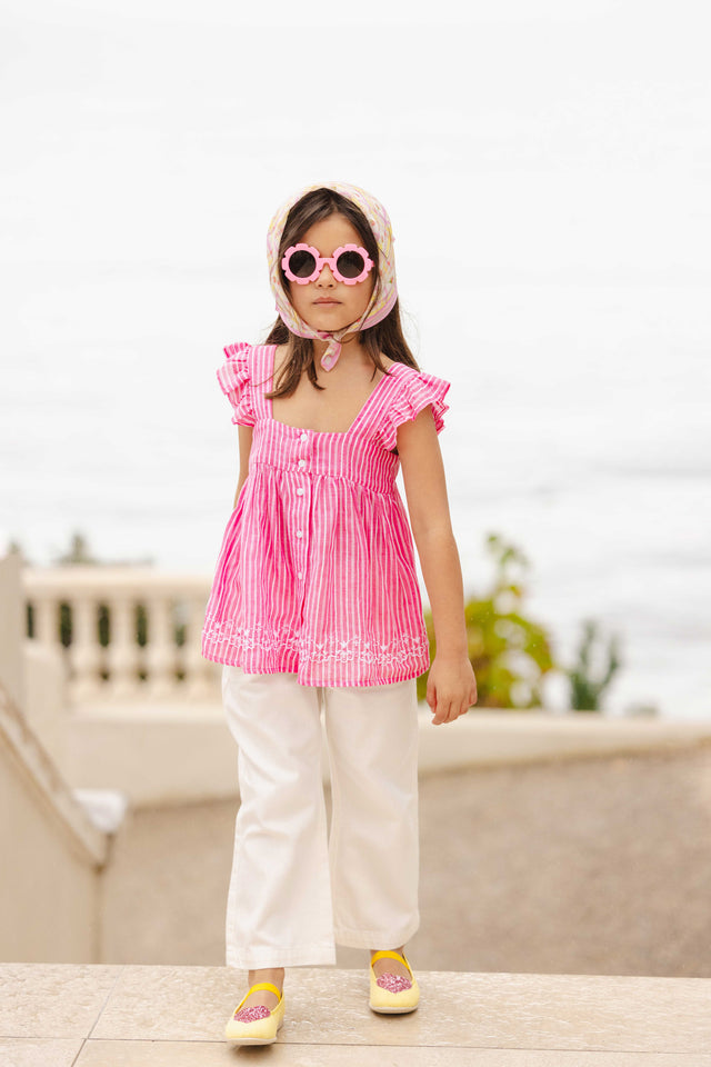TOP - Elisa Pink Cotton sail Elo stripes - Image alternative