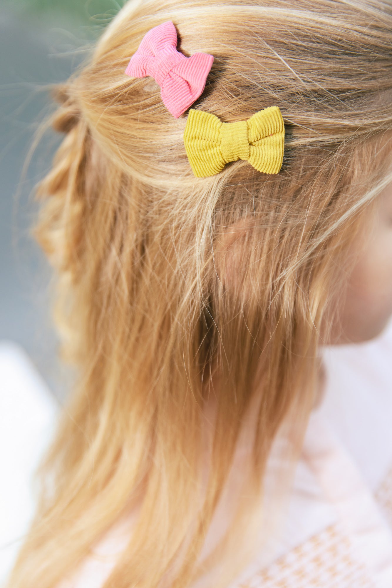 Set of 2 barets - Pink And Yellow in Velvet