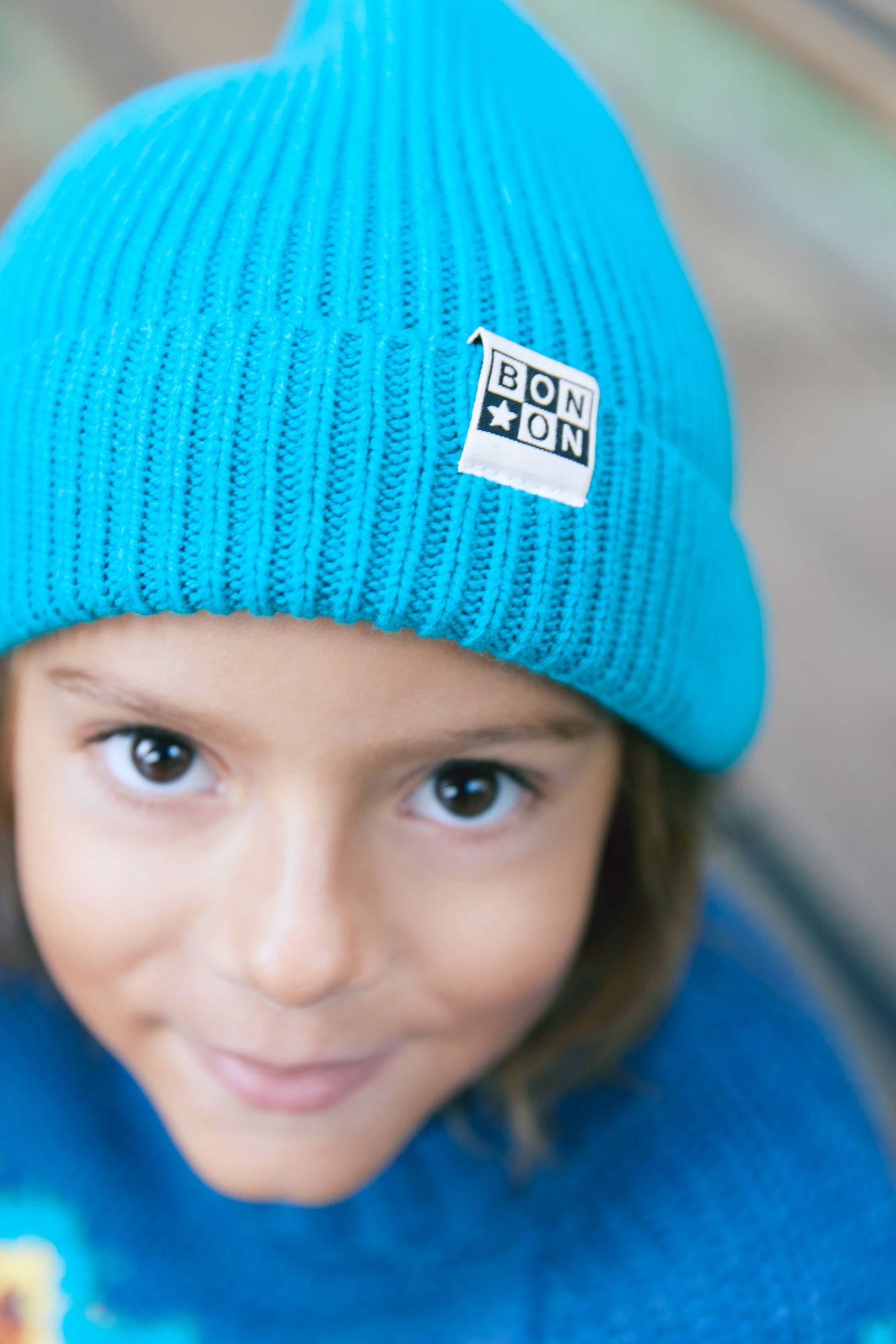 Bonnet - Bleu en tricot