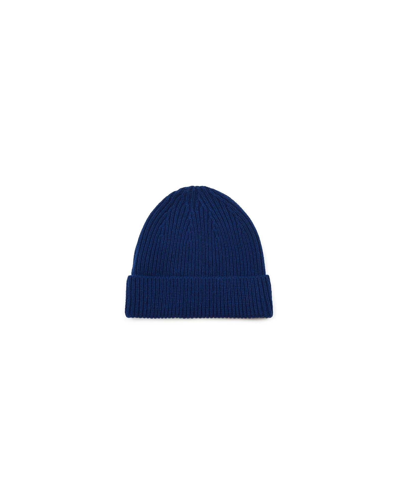 Bonnet bleu en tricot