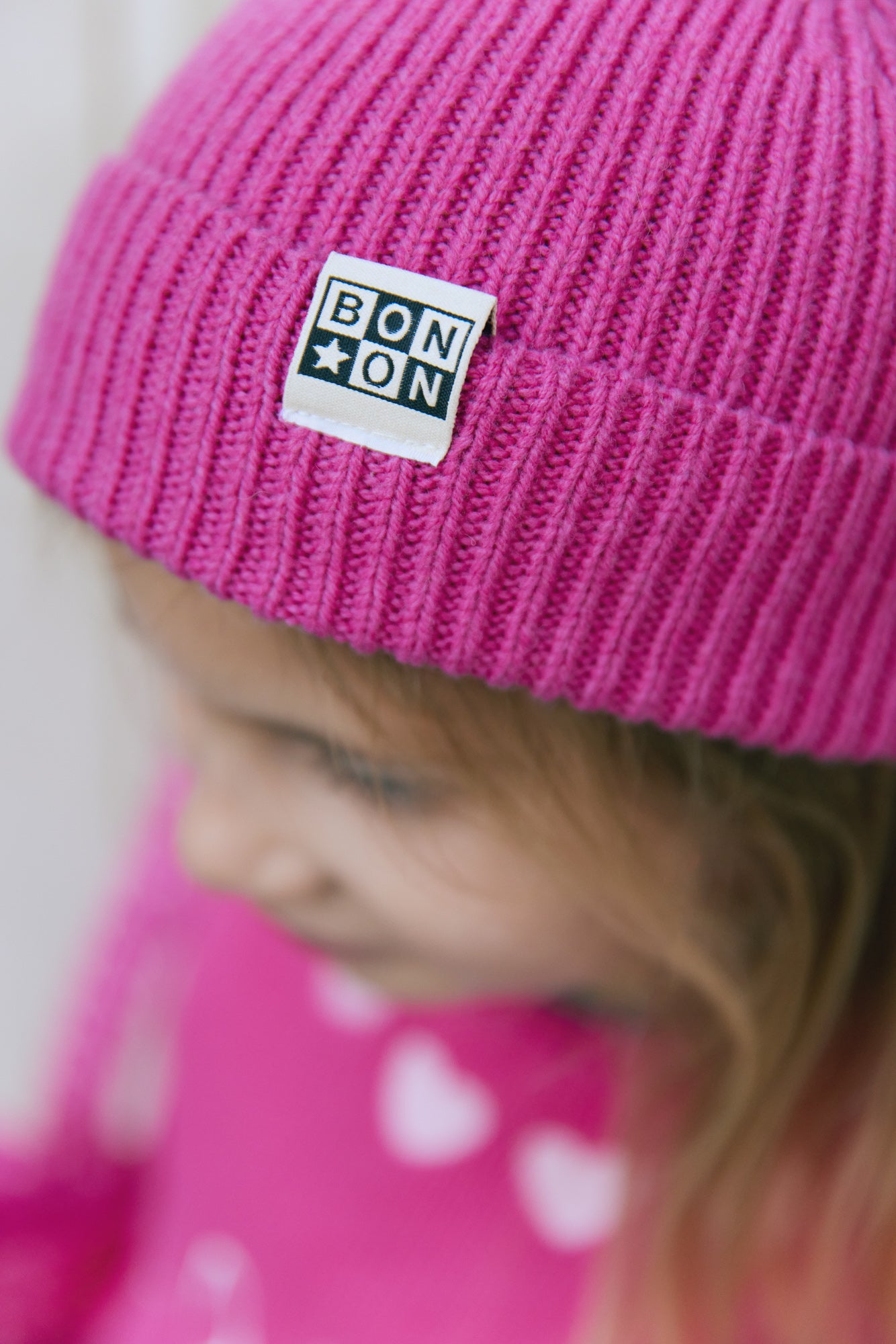 Bonnet - Rose en tricot