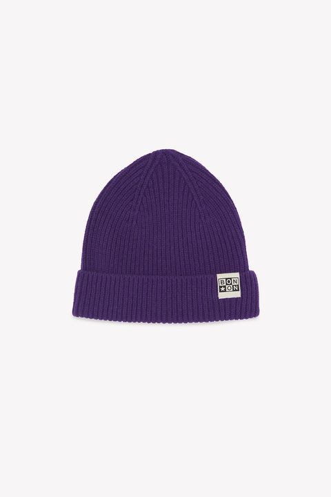 Bonnet - Violet en tricot - Image principale