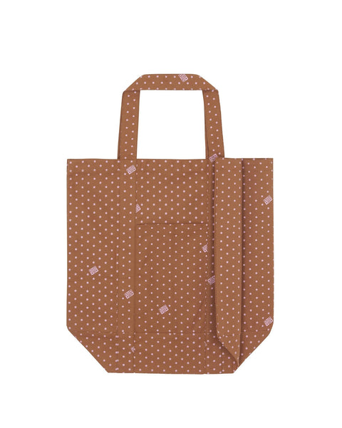 Large shopping bag - Etoile brown in cotton canvas - Image principale