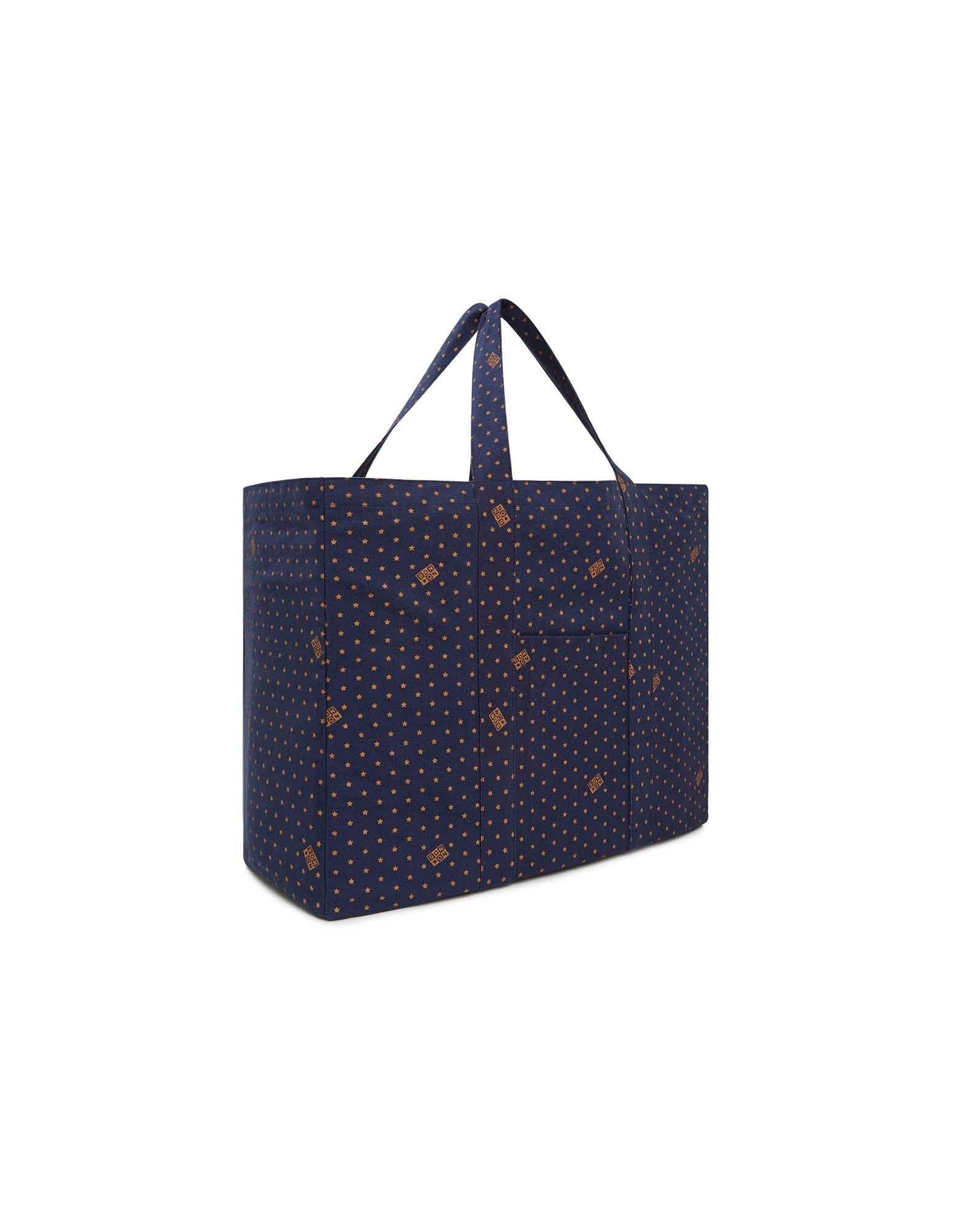 Grand Cabas Semi Navy en toile de coton