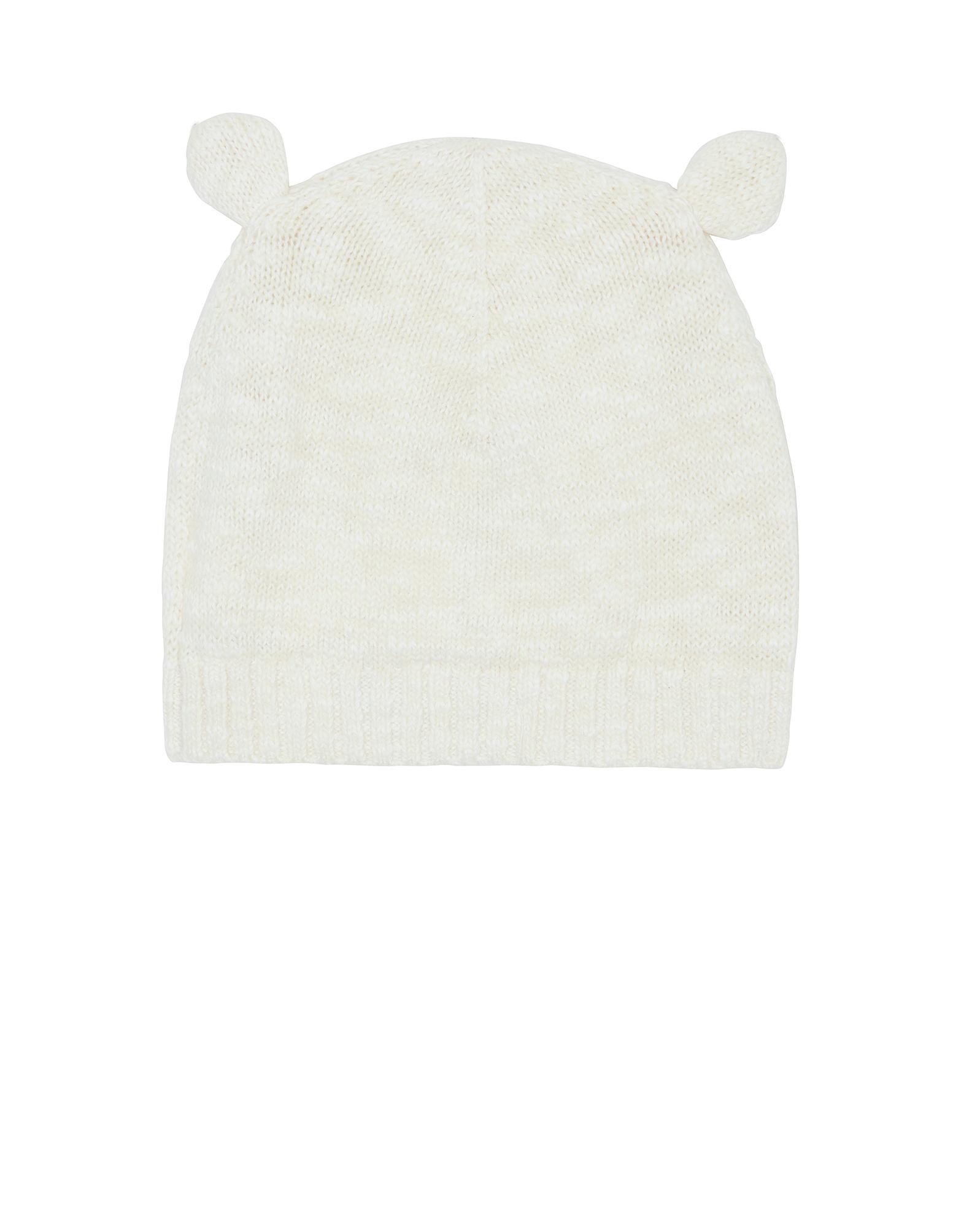 Bonnet Teddy beige en maille jacquard