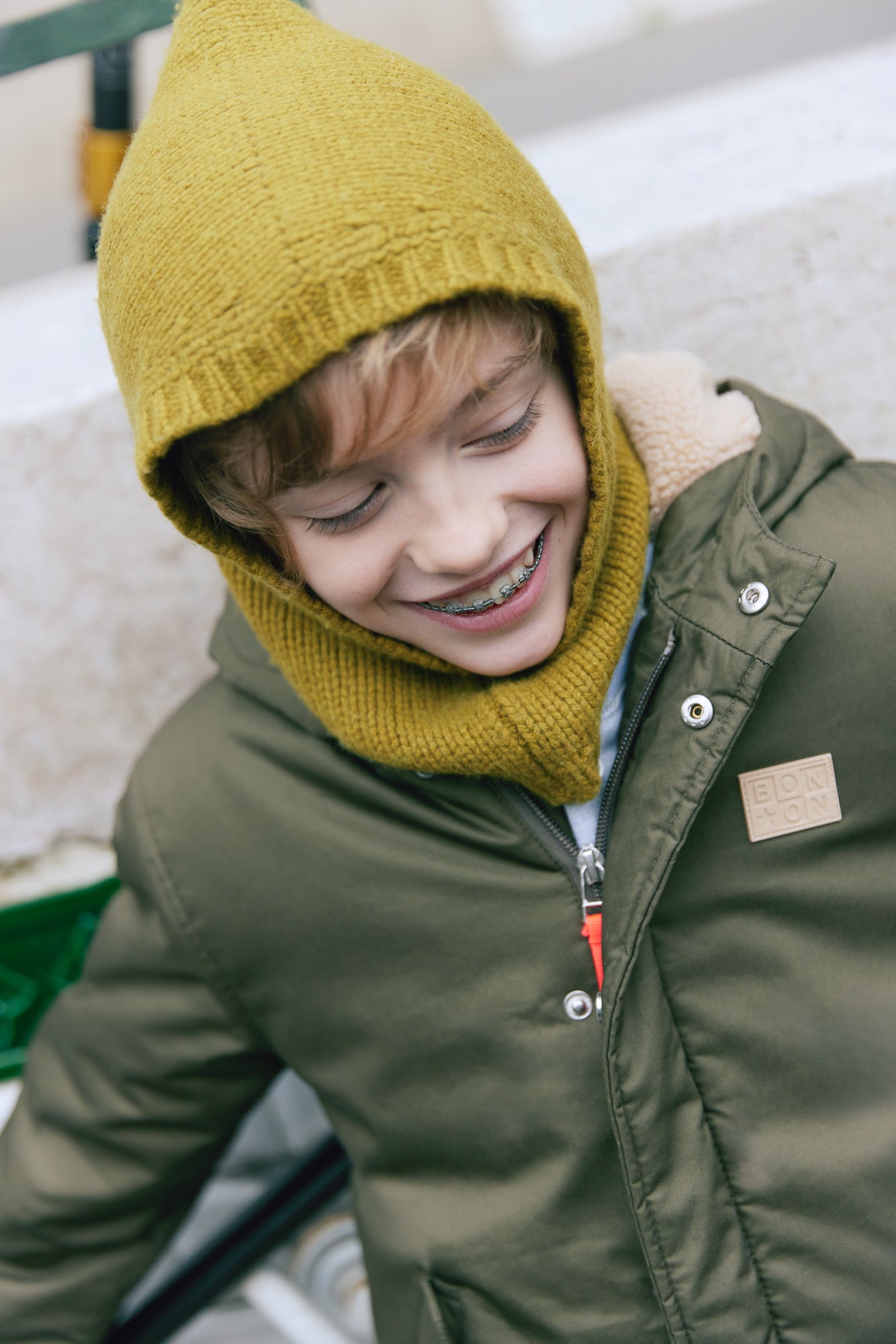 Balaclava - Green knitted