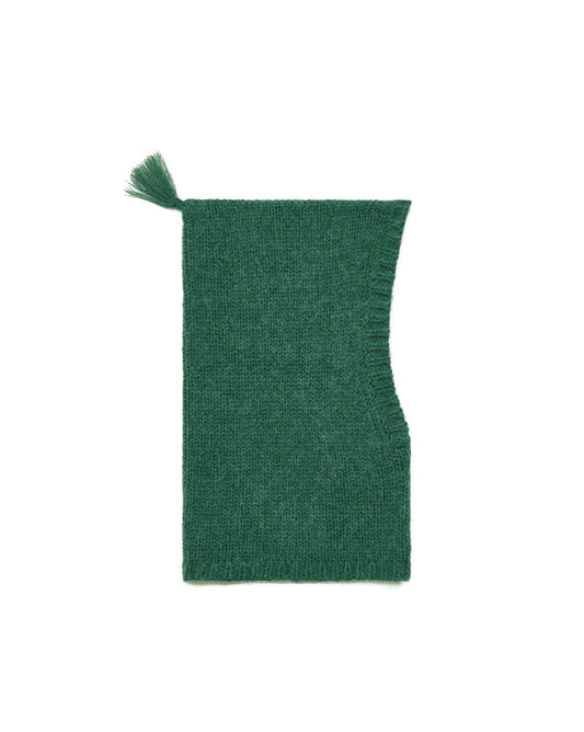 Balaclava Mulot Green in a knit