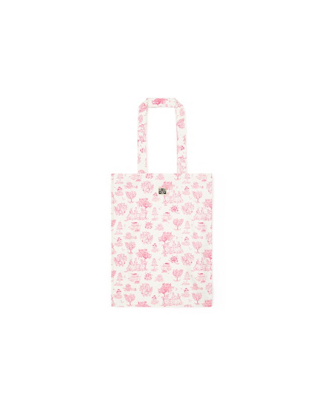 BOOK BAG - AMY Pink cotton canvas Printe Jouy - Image alternative