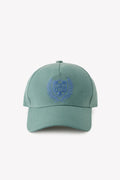 Cap - MONA green cotton embroidered