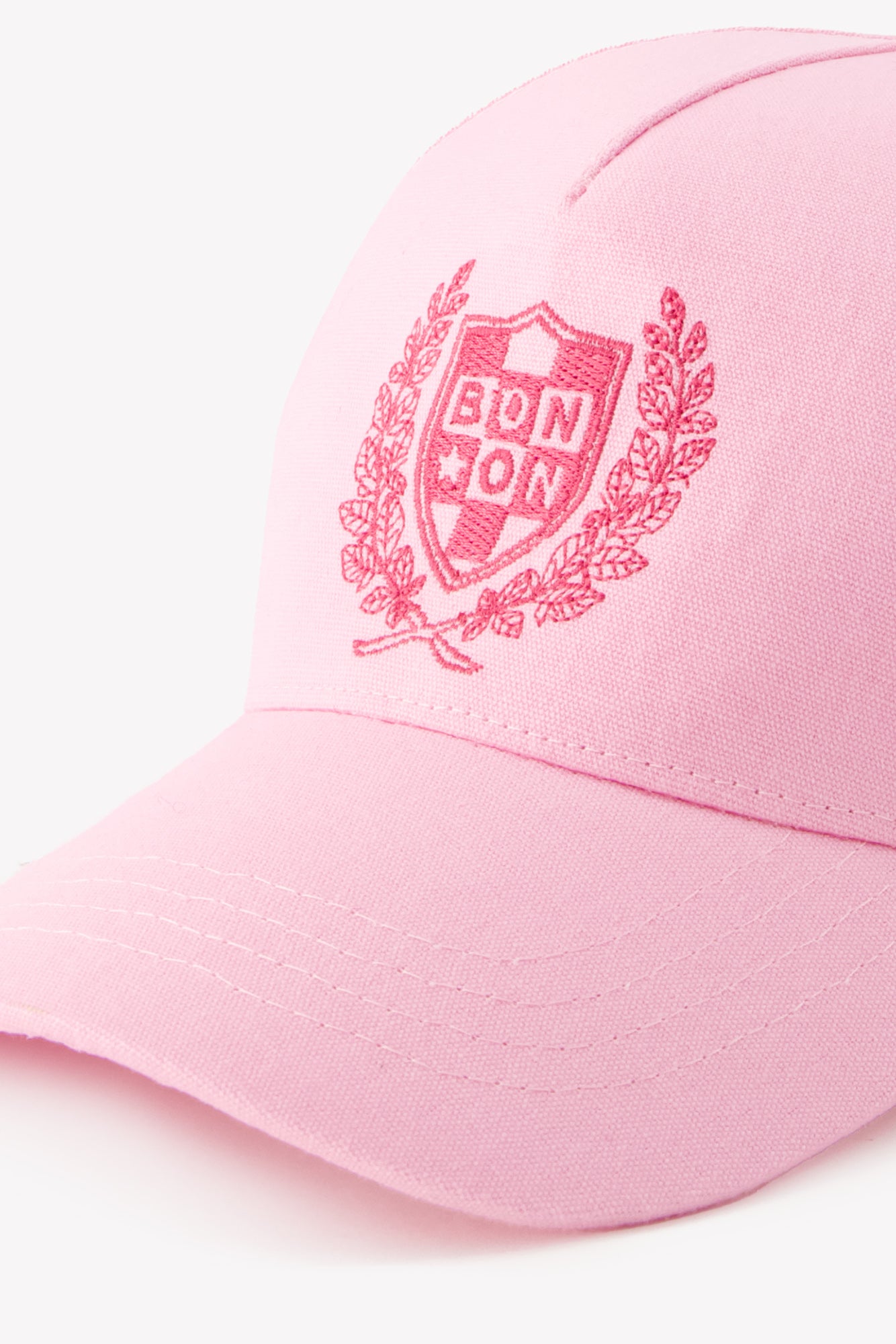Cap - Mona Pink embroidered cotton