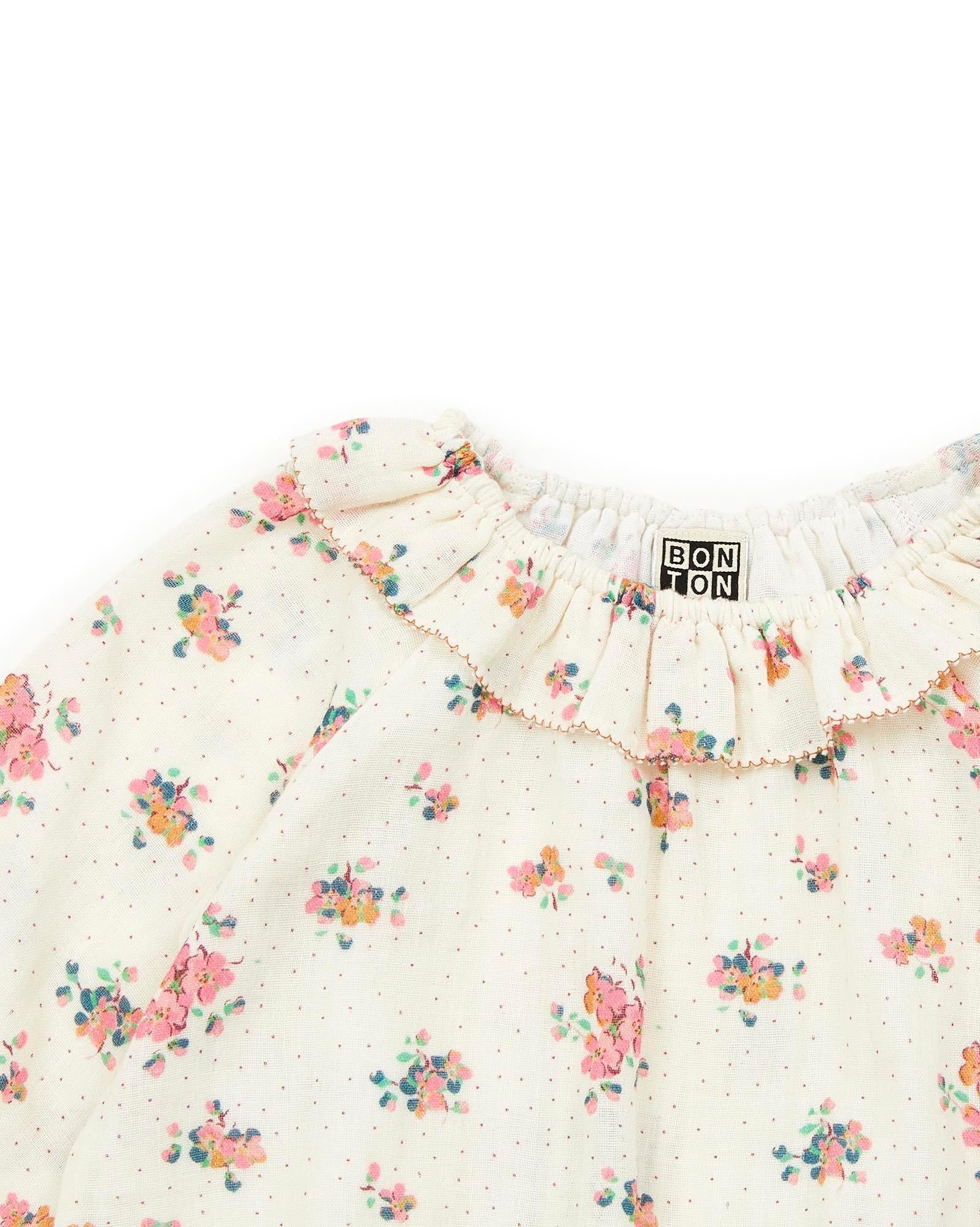 Robe Damour beige bébé en double gaze de coton